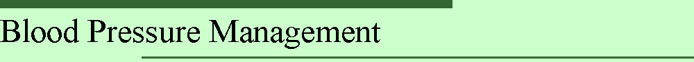 Blood Pressure Management