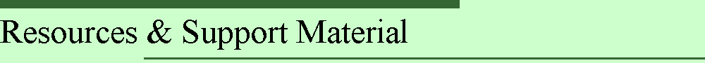 Resources & Support Material
